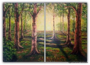 wald-2-teilig-landschaftsgemälde-franikowski-1