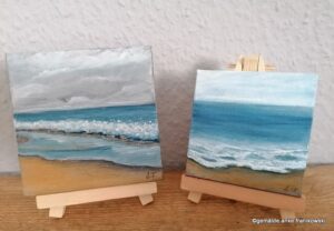 Geschenkset! Meerverliebt, 2 Gemälde Meer & Strand selber malen mit Anke