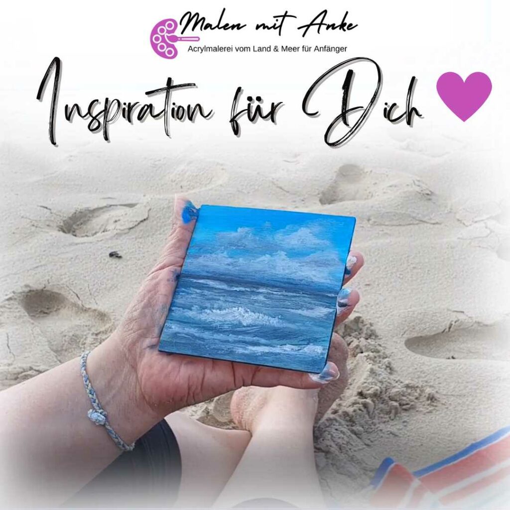 einfache anleitung ein meer bild mit acrylfarbe zu malen für anfänger