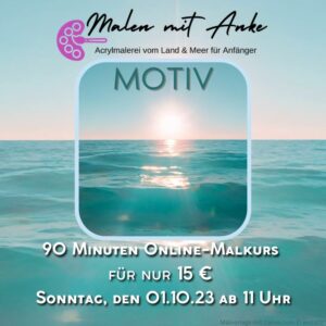 online malkurs für anfänger, einfach das Meer malen lernen