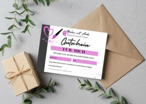 Eine liebevolle Geschenkidee! Geschenkgutschein für einen online Malkurs
