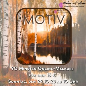 malen lernen mit anke, acrylmalerei für anfänger online malkurs, Motiv herbstliche Landschaft