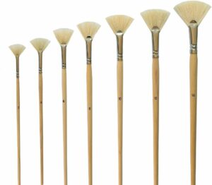 7 Künstlerpinsel Fächerpinsel