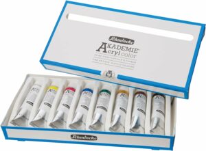 Schmincke – AKADEMIE Acryl, Grundsortiment 8 x 20 ml-Tuben