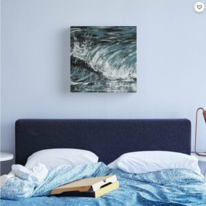 Meereswelle-gemalt-auf-Holz-Leinwanddruck-von-Anke-Franikowski