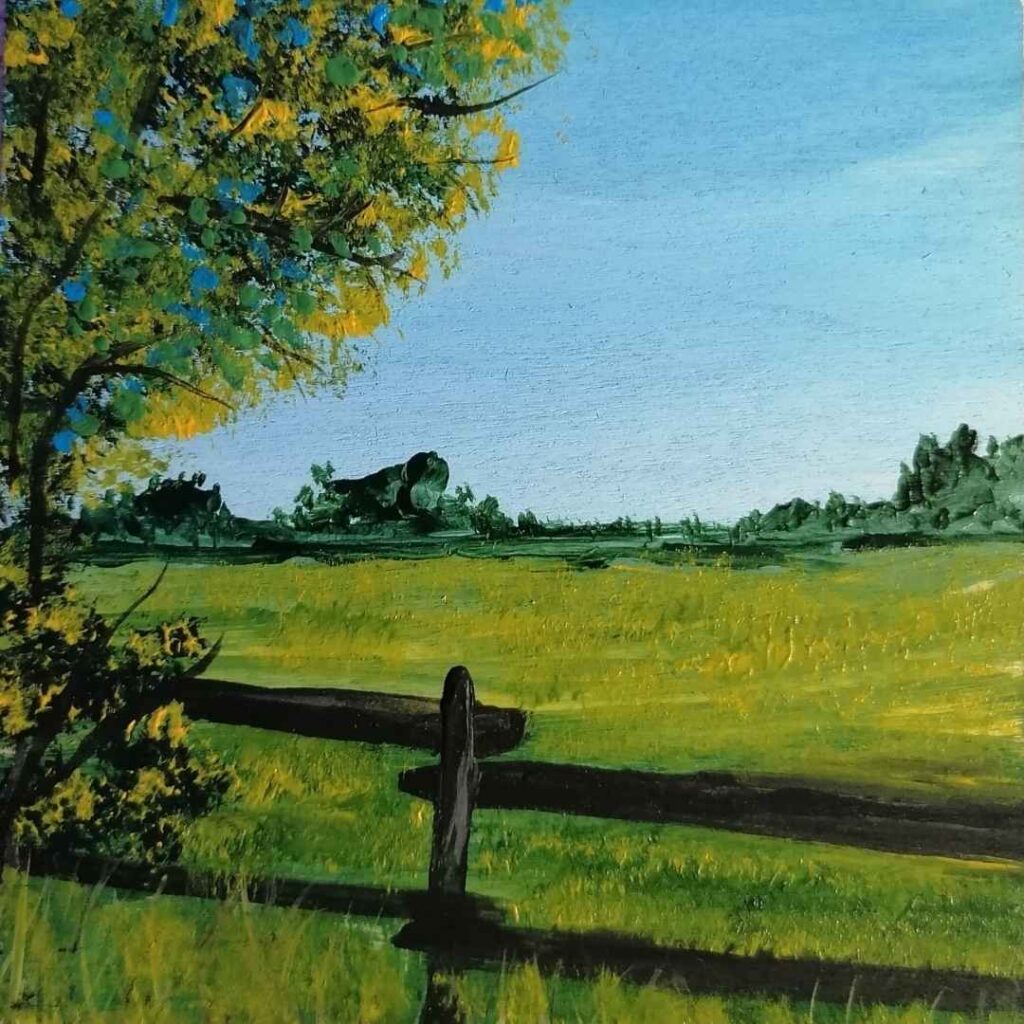 An der Koppel Gemälde zu verkaufen - Acrylmalerei von Anke