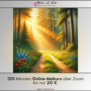 Zauberhafter Wald mit Acryl malen -Malkurs Malen mit Anke
