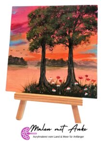Goldenes Meer acrylgemälde kaufen, malen mit anke(2)