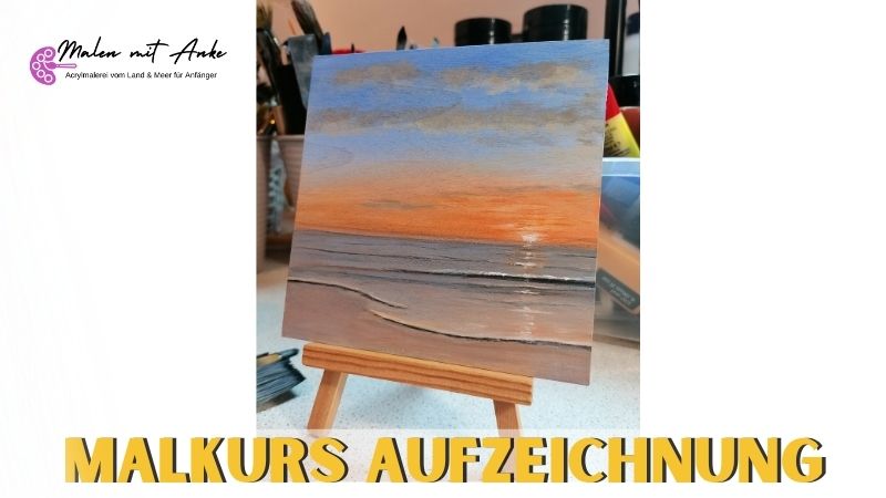 Sanfter Sonnenuntergang am Meer – Acrylbild