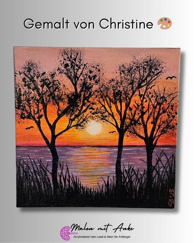Gemälde von Christine – Sonnenuntergang am Meer
