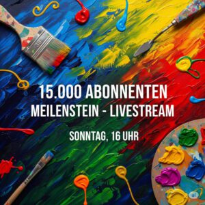 Foto von einladung, malen mit anke 15000 abonnenten auf youtube