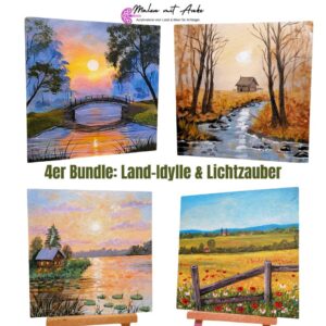 Bundle landidylle, landschaften einfach malen - Malen mit Anke