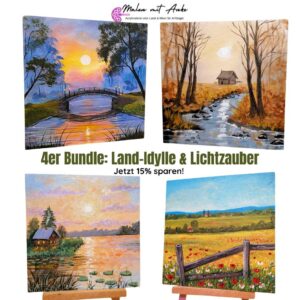 Bundle landidylle, landschaften einfach malen - Malen mit Anke