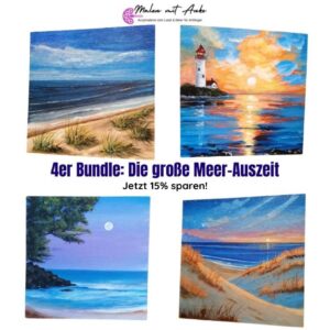 Die große Meeres-Auszeit: 4 Malkurse im Bundle einfaches malen mit Acryl