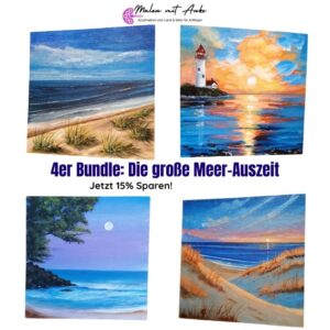Die große Meeres-Auszeit: 4 Malkurse im Bundle einfaches malen mit Acryl