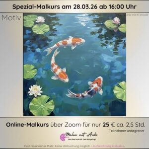 28.03.26 – Spezialkurs: Kois im Seerosenteich, ab 16 Uhr