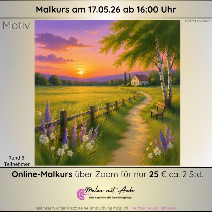 Weide im Sonnenaufgang