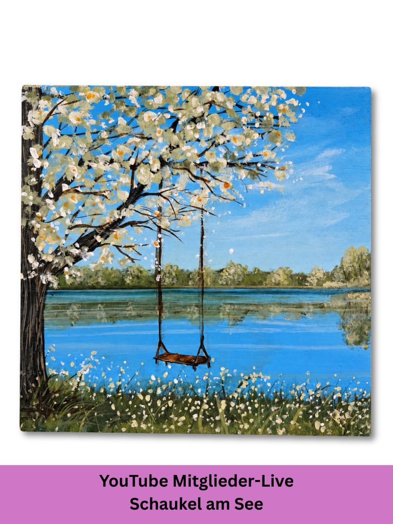 Schaukel am See malen