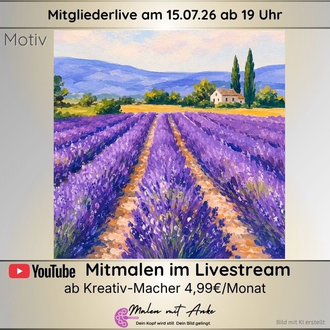 Lavendelfeld YouTube Mitglieder-Livestream
