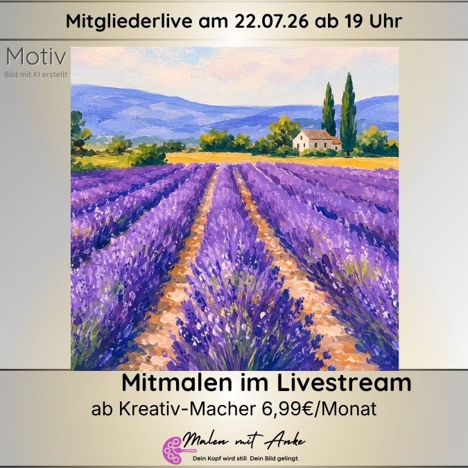 Lavendelfeld YouTube Mitglieder-Livestream