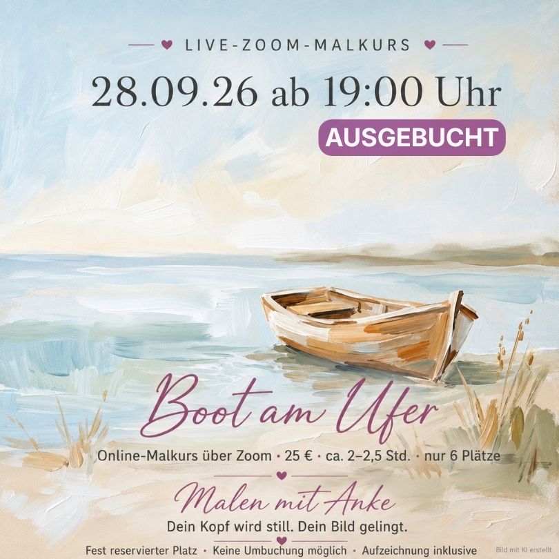 Boot am Ufer – Live-Malkurs