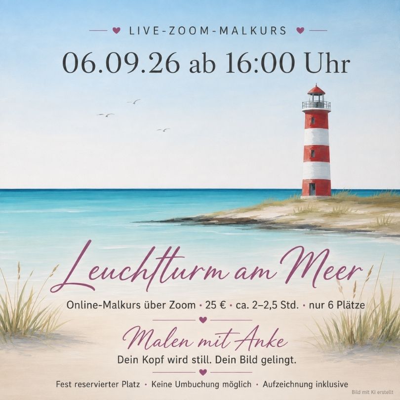 Leuchtturm am Meer – Live-Malkurs