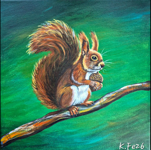 Eichhörnchen von Kirsten – gemalt bei Malen mit Anke