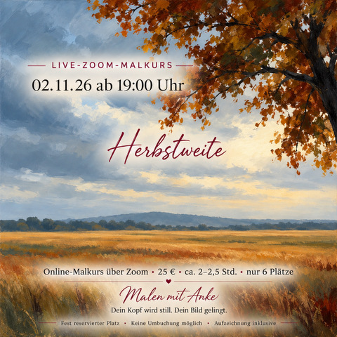 Herbstweite – Live-Zoom-Malkurs am 2. November 2026 um 16 Uhr